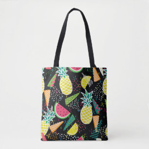 Bolso De Tela Piña de sandía: patrón geométrico sin foco