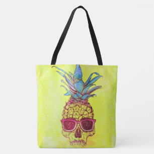 Bolso De Tela piña del cráneo de las gafas de sol por todo la