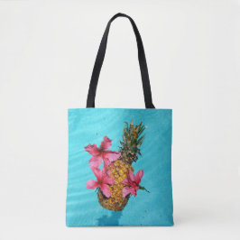 Bolso De Tela Piña flotante e Hibiscus