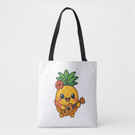 Bolso De Tela Piña Kawaii sonriente - Tropical