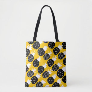 Bolso De Tela Piña negra