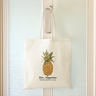 Bolso De Tela Piña Personalizada para Maestros de Escuela
