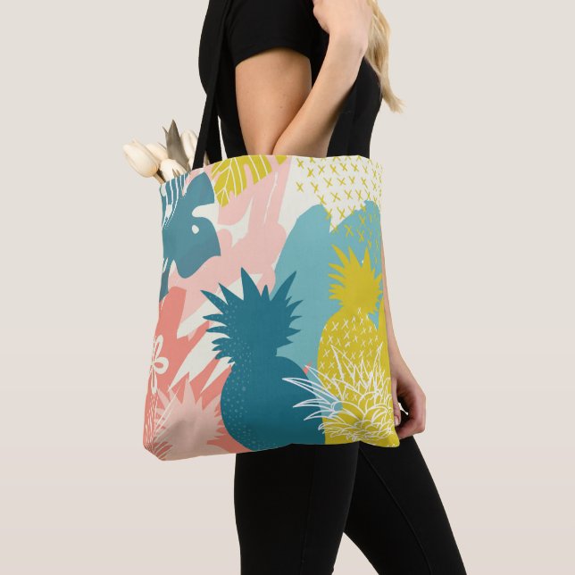 Bolso De Tela Piña tropical (Detalle)