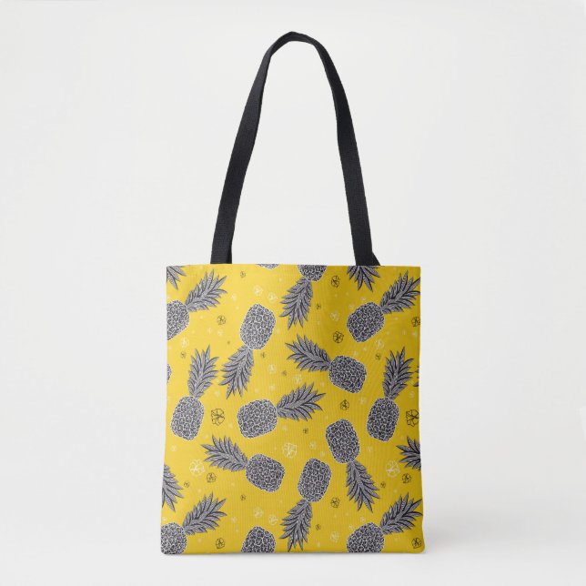 Bolso De Tela Piñas en el oro (Anverso)