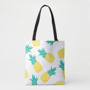 Bolso De Tela Piñas Exóticas: Luz Amarilla.