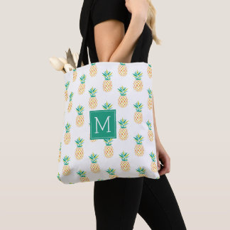 Bolso De Tela Piñas monogramadas