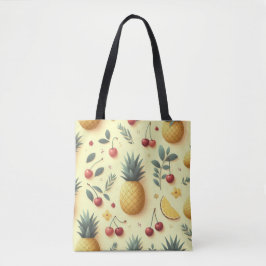 Bolso De Tela Piñas y cerezas