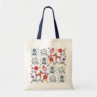 Bolso De Tela Pinata de Alpaca con Casa Azul y Presupuesto de Fl