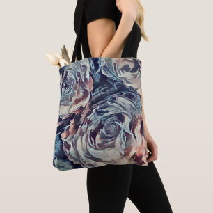 Bolso De Tela Pincel de arte abstracto rosas texturizados imprim