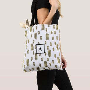 Bolso De Tela Pincel de pintura moderno dorado cobre bronce dest