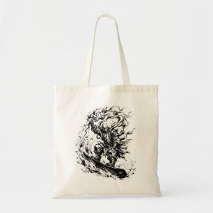 Bolso De Tela Pincel de Snowboard Arte - Dios Snowboarder Raijin
