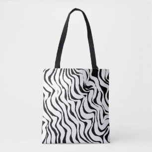 Bolso De Tela Pincel patrón de grunge. Vintage blanco y negro. a