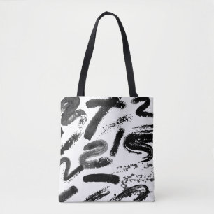 Bolso De Tela Pincel seco de acuarela pintado a mano sin costura