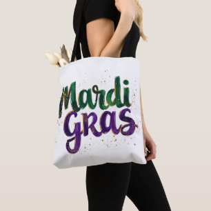 Bolso De Tela Pincelada Brillante Mardi Gras