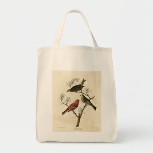 Bolso De Tela Pine Grosbeak de los pájaros de América de Audubon