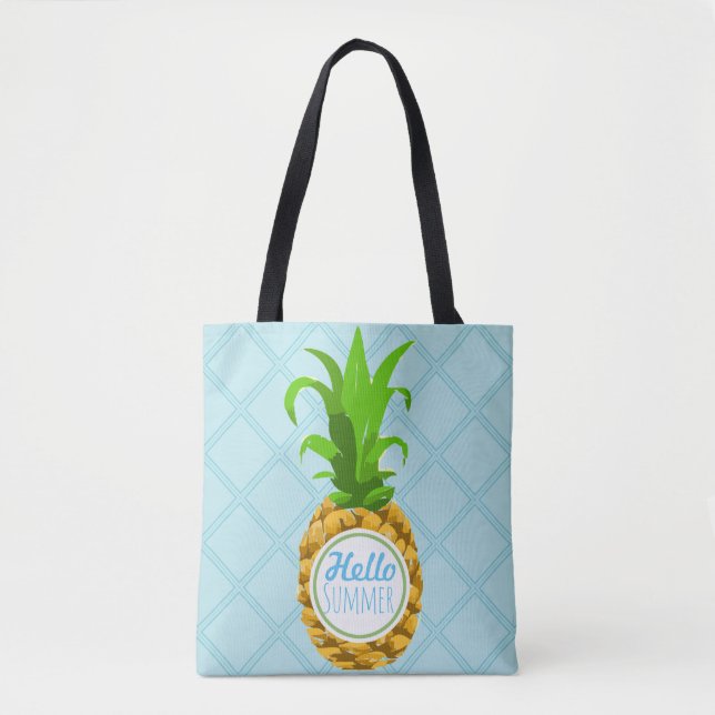 Bolso De Tela Pineapple tropical de moda Hola verano (Anverso)