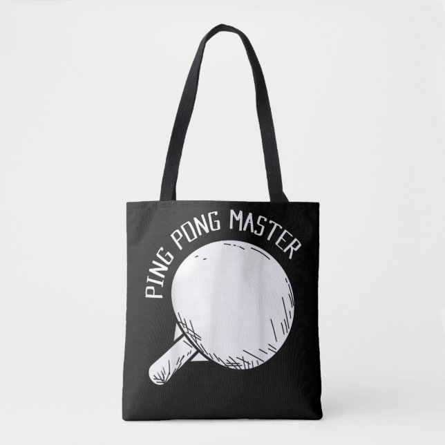 Bolso De Tela Ping Pong Master Gracioso Diciendo Tenis De Mesa (Anverso)