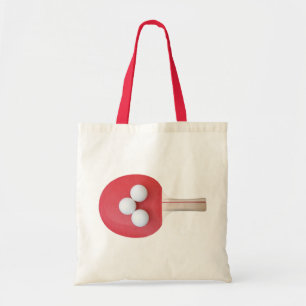 Bolso De Tela Ping Pong Paddle y Balls