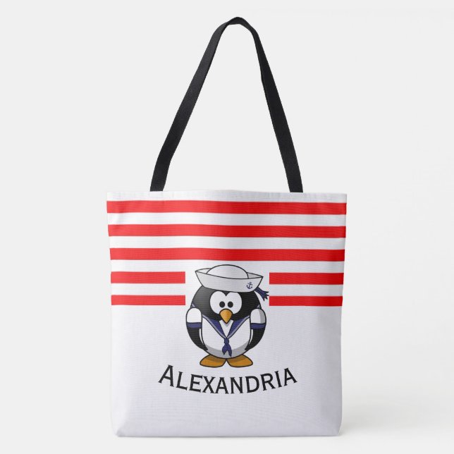 Bolso De Tela Pingüino (Anverso)