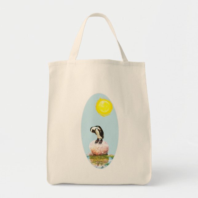 Bolso De Tela Pingüino al sol (Frente)