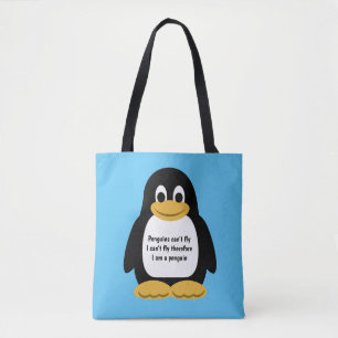 Bolso De Tela Pingüino animado lindo