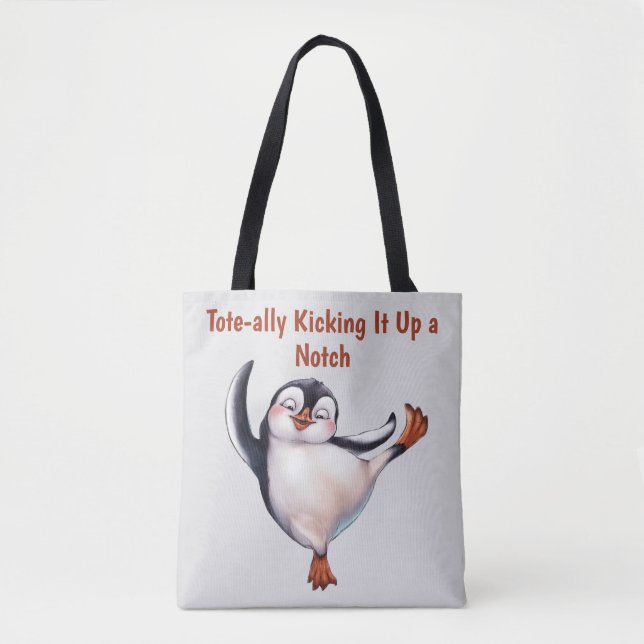 Bolso De Tela Pingüino bailando (Anverso)
