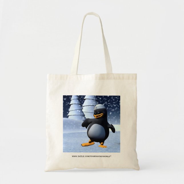 Bolso De Tela Pingüino bailando (Frente)