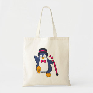 Bolso De Tela Pingüino como Groom con el empate