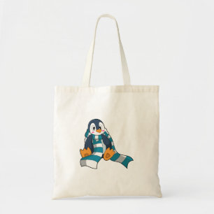Bolso De Tela Pingüino con bufanda