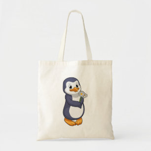 Bolso De Tela Pingüino con Daisy