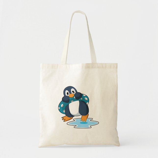 Bolso De Tela Pingüino con Lifebuoy (Frente)