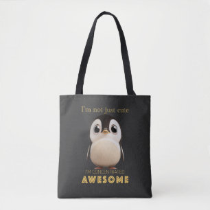 Bolso De Tela Pingüino Concentrado Impresionante Cute Adorable F