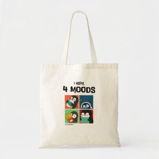 Bolso De Tela Pingüino de estados de ánimo | Gusano de bibliotec