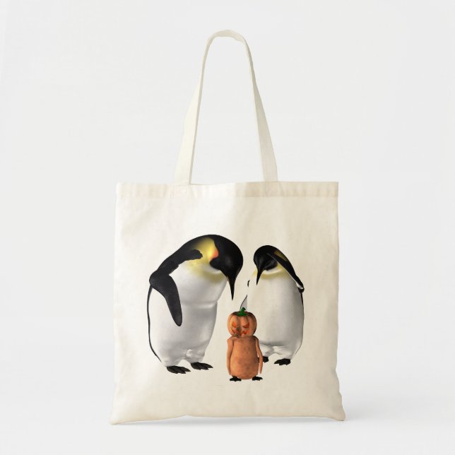 Bolso De Tela Pingüino de Halloween (Frente)
