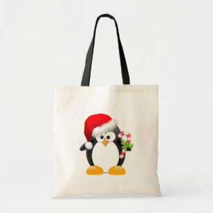 Bolso De Tela Pingüino del navidad