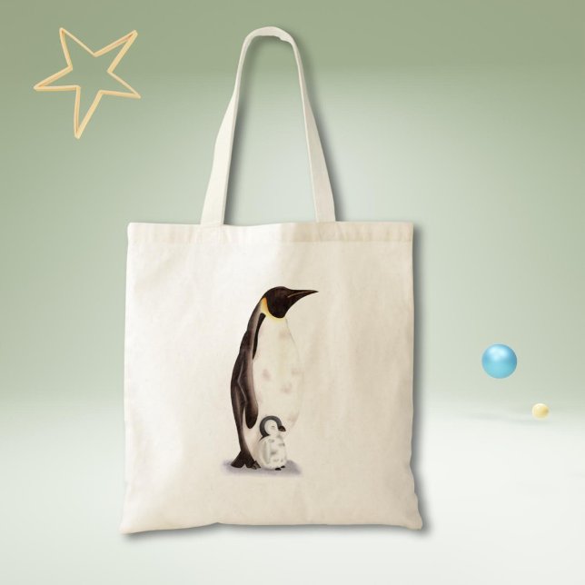 Bolso De Tela Pingüino emperador y comestibles para bebés (Subido por el creador)