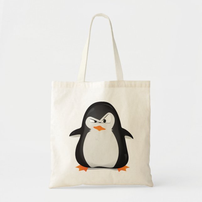 Bolso De Tela Pingüino enojado (Frente)