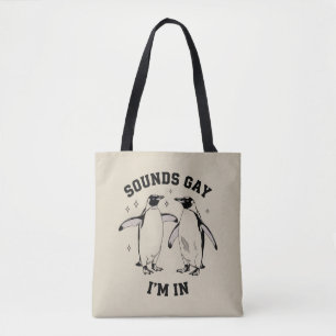 Bolso De Tela Pingüino Gay Suena Gay Estoy En Vintage Queer Lgbt
