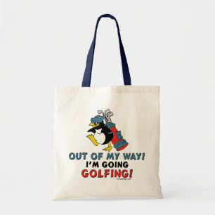 Bolso De Tela Pingüino Golfing