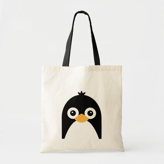 Bolso De Tela Pingüino lindo del vector (Frente)