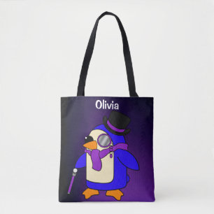Bolso De Tela Pingüino personalizado lindo