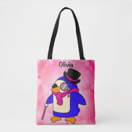 Bolso De Tela Pingüino personalizado lindo