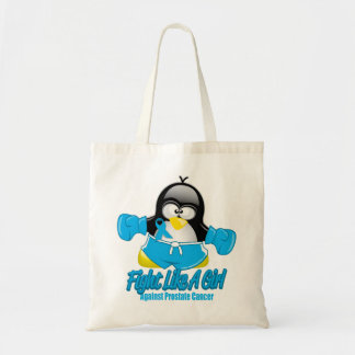 Bolso De Tela Pingüino que lucha del cáncer de próstata