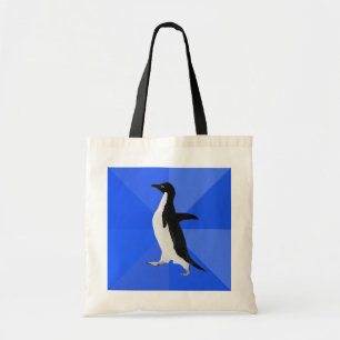 Bolso De Tela Pingüino social torpe ("personalizar" para añadi