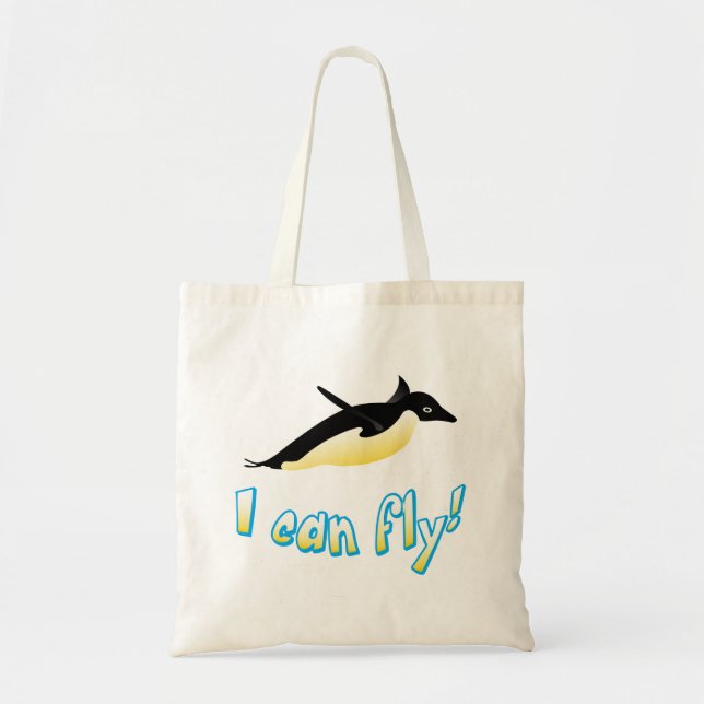 Bolso De Tela Pingüino volador (Frente)