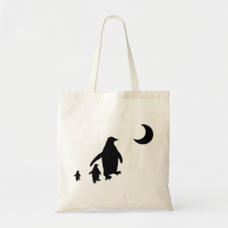 Bolso De Tela Pingüinos en el claro de luna antártico