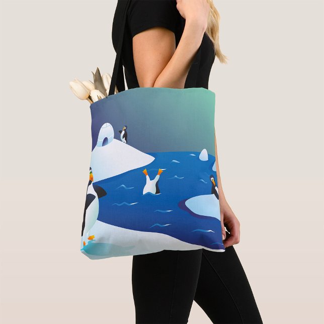 Bolso De Tela Pingüinos Y Hielo (Subido por el creador)