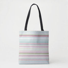 Bolso De Tela Pink, Aqua, mint, spring rain and mauve stripes