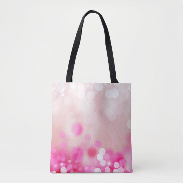 Bolso De Tela Pink Bokeh (Anverso)
