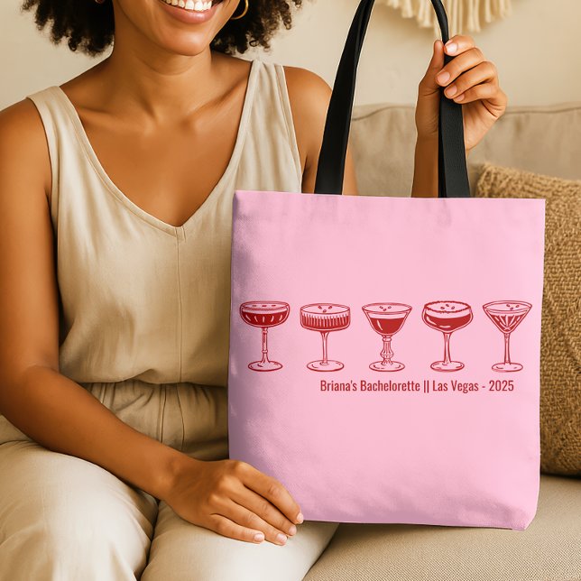 Bolso De Tela Pink Bridesmaid Espresso Martini Bachelorette  (Subido por el creador)